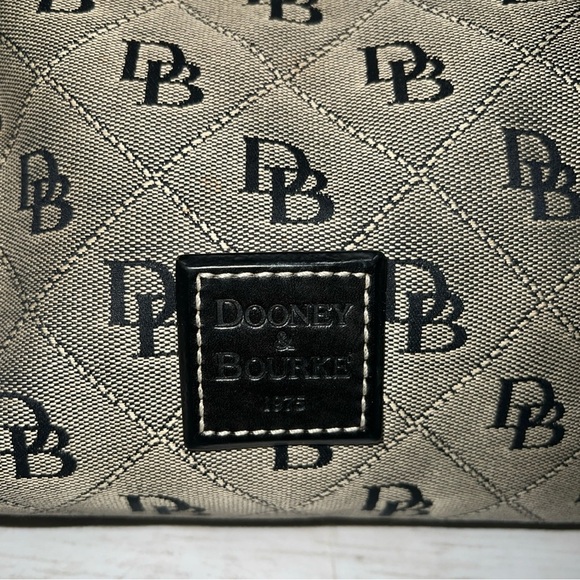 Dooney & Bourke Black and Gray Shoulder Bag with Monogram Design - Picture 2 of 10